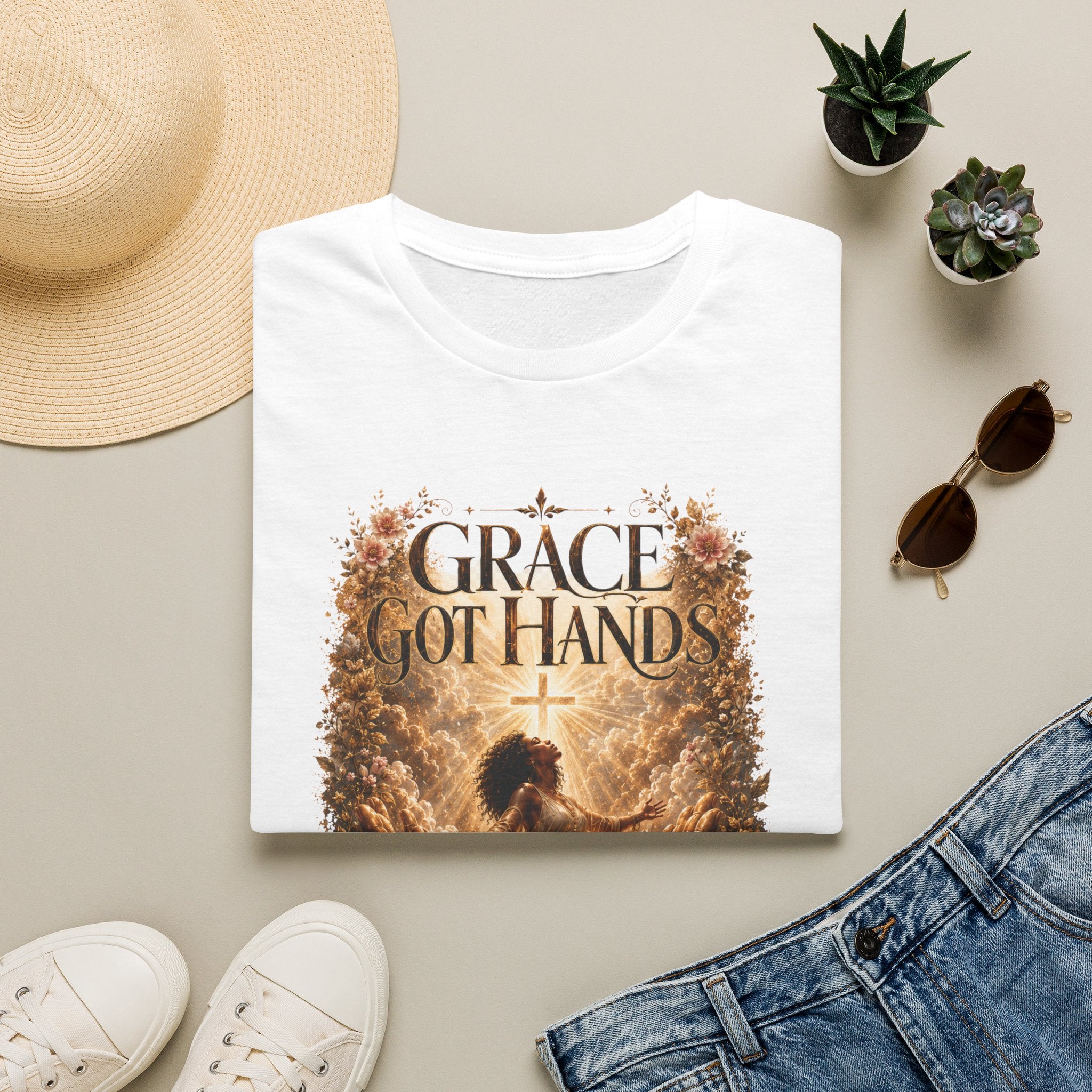Grace Got Hands T-Shirt Light Version — Christian Faith Inspirational Tee