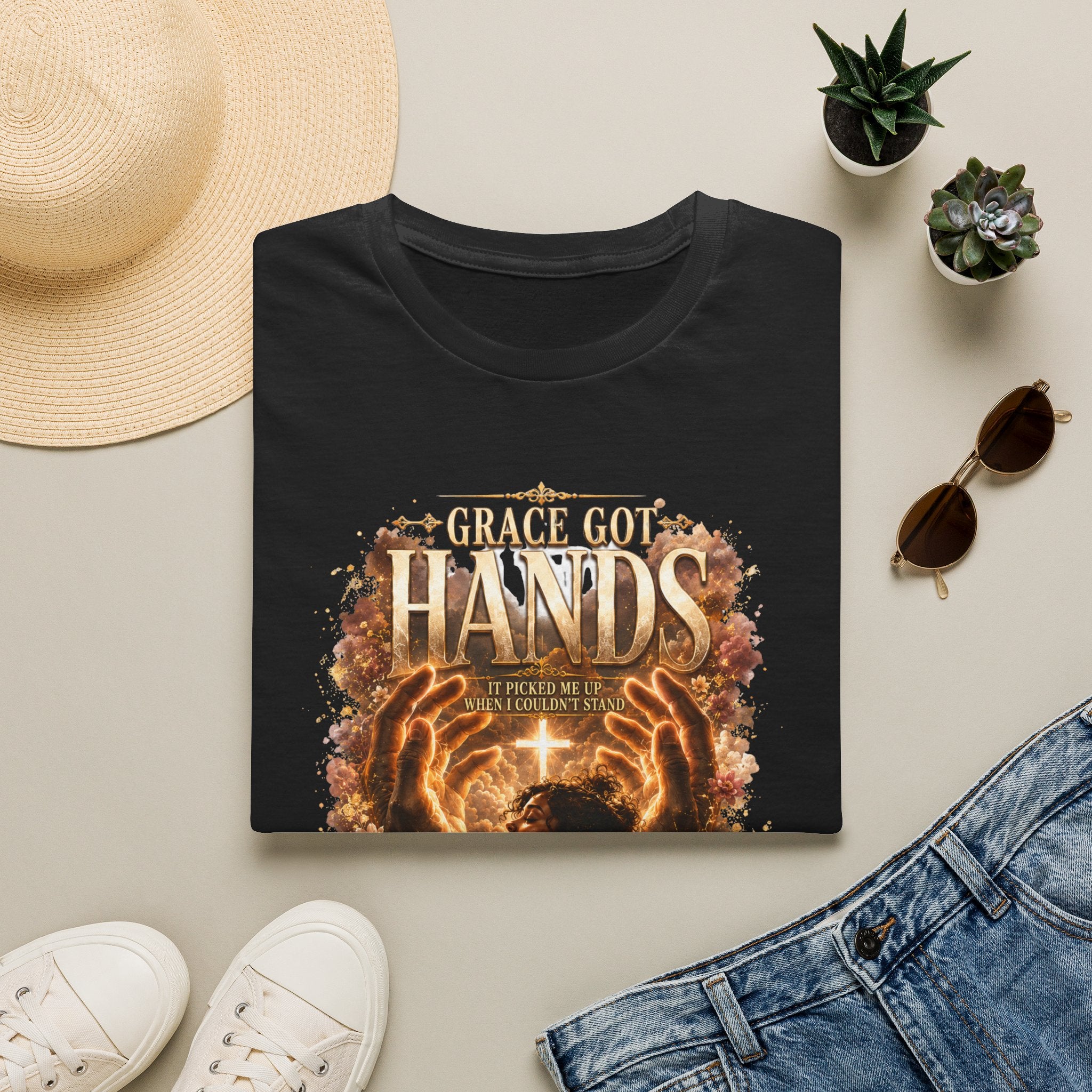 Grace Got Hands Christian T-Shirt — Inspirational Faith Graphic Tee