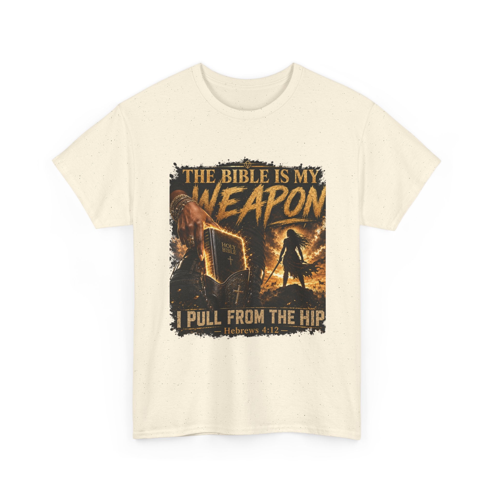 Bible Is My Weapon T‑Shirt — Christian Faith Graphic Tee (I Pull From The Hip)