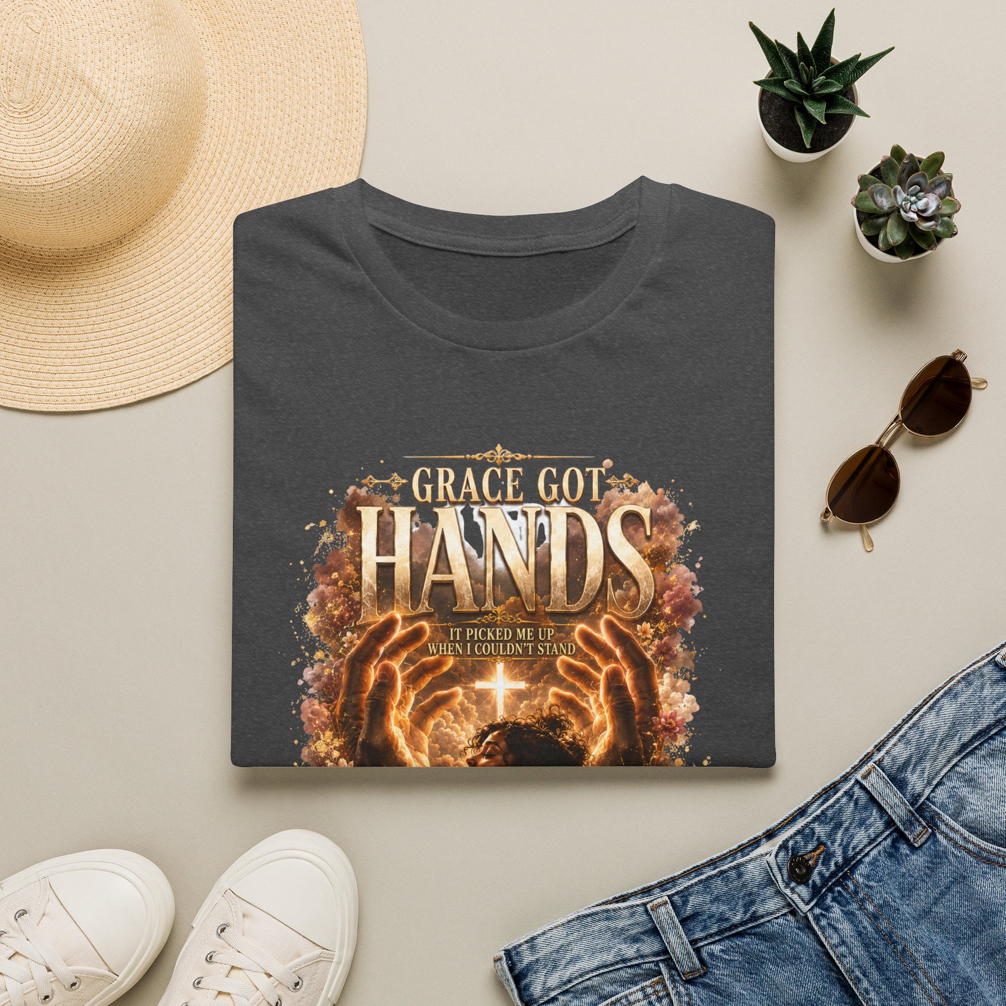 Grace Got Hands Christian T-Shirt — Inspirational Faith Graphic Tee