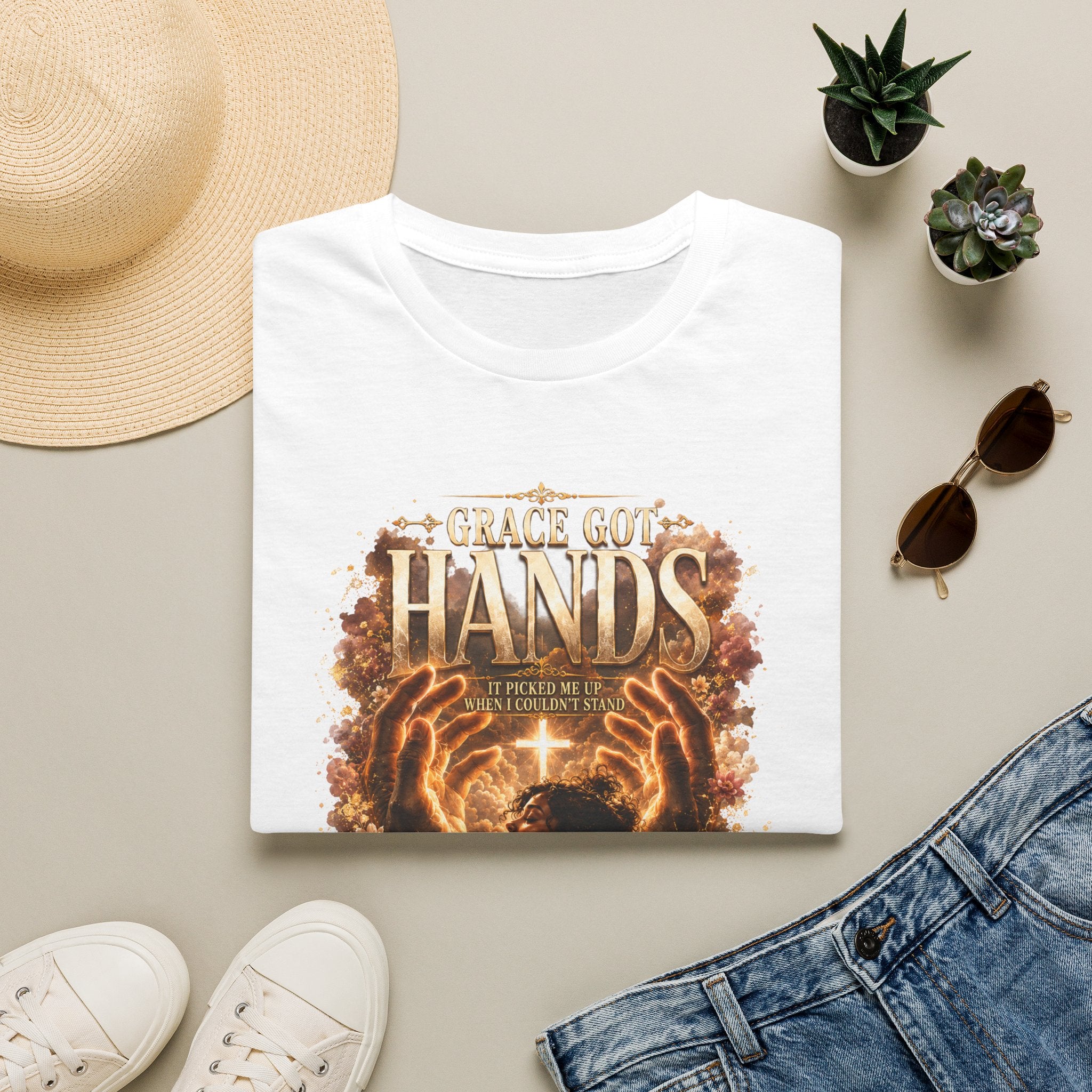Grace Got Hands Christian T-Shirt — Inspirational Faith Graphic Tee