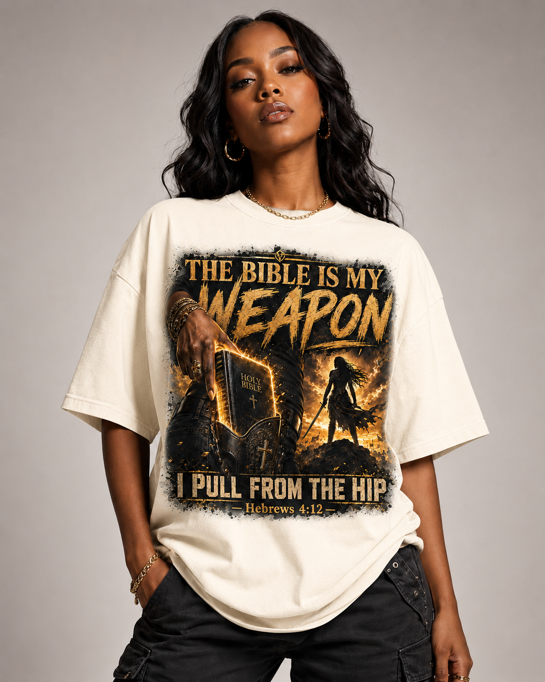 Bible Is My Weapon T‑Shirt — Christian Faith Graphic Tee (I Pull From The Hip)