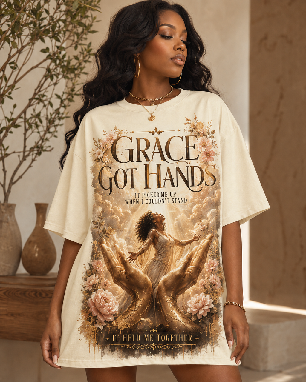 Grace Got Hands T-Shirt Light Version — Christian Faith Inspirational Tee