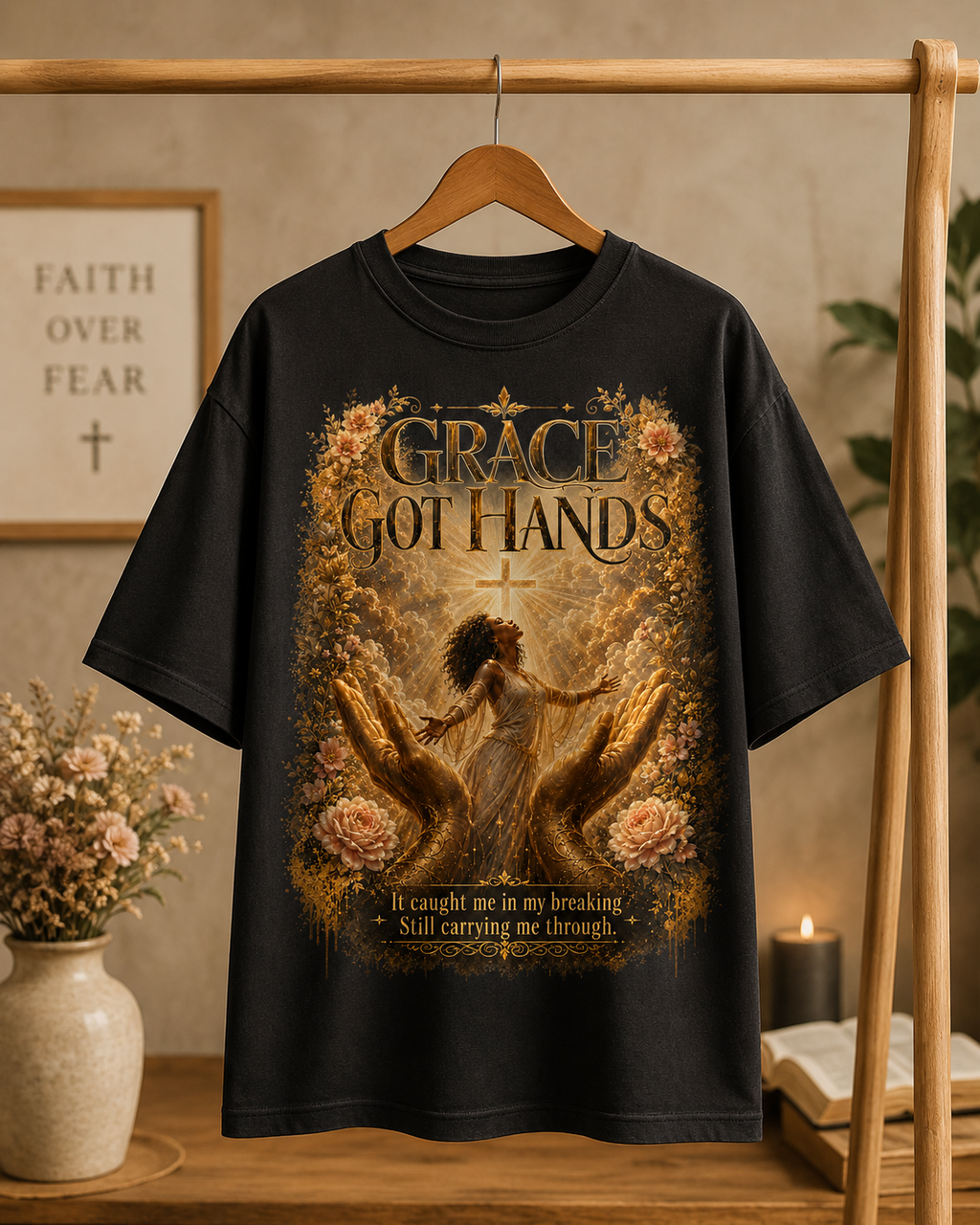 Grace Got Hands T-Shirt Light Version — Christian Faith Inspirational Tee