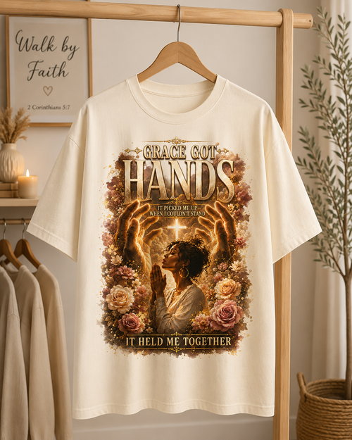 Grace Got Hands Christian T-Shirt — Inspirational Faith Graphic Tee